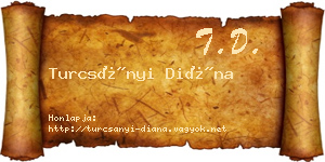 Turcsányi Diána névjegykártya